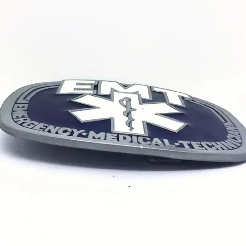 New EMT Belt Buckle | Blue Star of Life Emergency Medical Symbol Paramedic